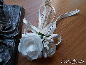 Svadobné pierka - vintage svadobné pierko pre ženícha - 13696901_