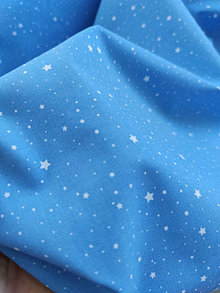 Detský textil - Bavlnené obliečky detské do postieľky Hviezdičky bledomodré - 13698479_