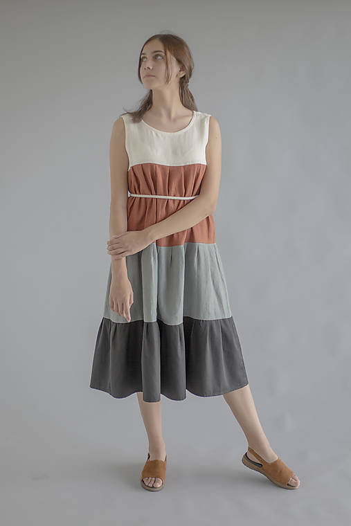 Šaty - Robe de Lin V - 100% ľan - 13703238_