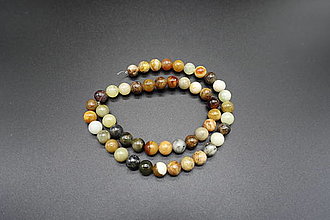 Minerály - Nefrit II 4-6-8-10 (50ks (8mm)) - 13701648_