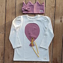 Detské oblečenie - Dievčenské tričko s dlhým rukávom z biobavlny - 13702611_