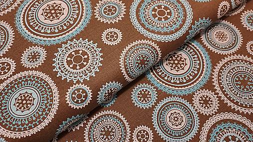 Textil - Látka mint mandaly na čokoládovej (Stredné) - 13706289_