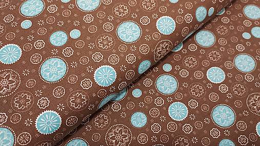 Textil - Látka mint mandaly na čokoládovej (Mini) - 13706297_
