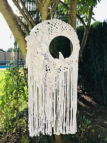 Dekorácie - Macrame veľký lapač snov - 13705224_