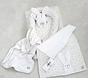 Detský textil - Biela 5 dielna sada PURE COLURS ,vhodná aj ak darček - 13708793_