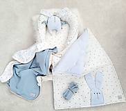 Detský textil - Modrá 5 dielna sada PURE COLURS ,vhodná aj ak darček - 13709026_