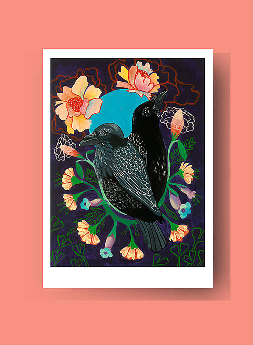 Obrazy - Print - Krkavec čierny - 13706429_