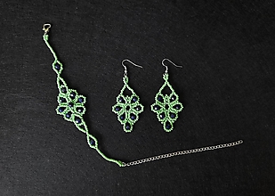 Sady šperkov - Zeleno-modrý set - 13706821_