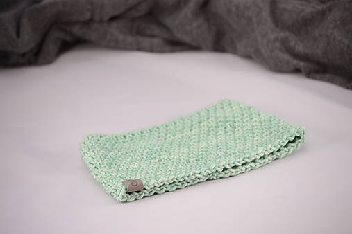 Čiapky, čelenky, klobúky - Dvojvrstvová čelenka RUNNER_2_LAYERS unisex, bezšvová, 100% merino (Tyrkysová svetlá) - 13708498_