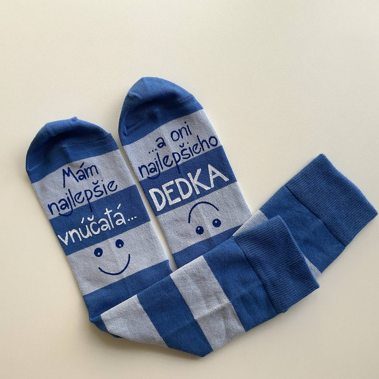Maľované ponožky pre najlepšiu BABKU/najlepšieho DEDKA, ktorá má najlepšie vnúčatká (Pasikave pre dedka)
