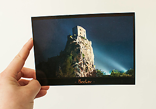Papier - Pohľadnica "nočný Beckov" - 13706536_