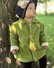 Detské oblečenie - Menčestrový detský kabátik - 13707408_
