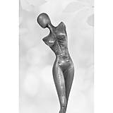 Dievča - torzo, cínová socha, moderná, akt