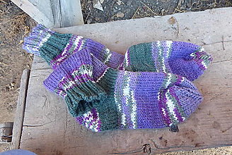 Ponožky, pančuchy, obuv - fialové melírované ponožky č.40-41 - 13709891_
