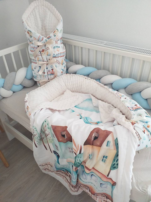 Detský textil - Babyboy set "VLAK" - 13713782_
