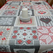 Úžitkový textil - Vianočný patchwork - obrus veľký 120x80 - 13715069_