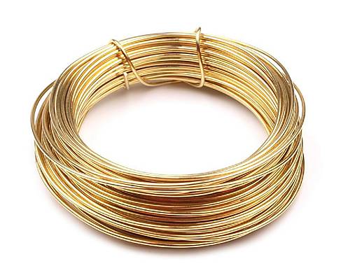 Iný materiál - Drôt Ø1 mm , 10 m (zlatý) - 13714733_