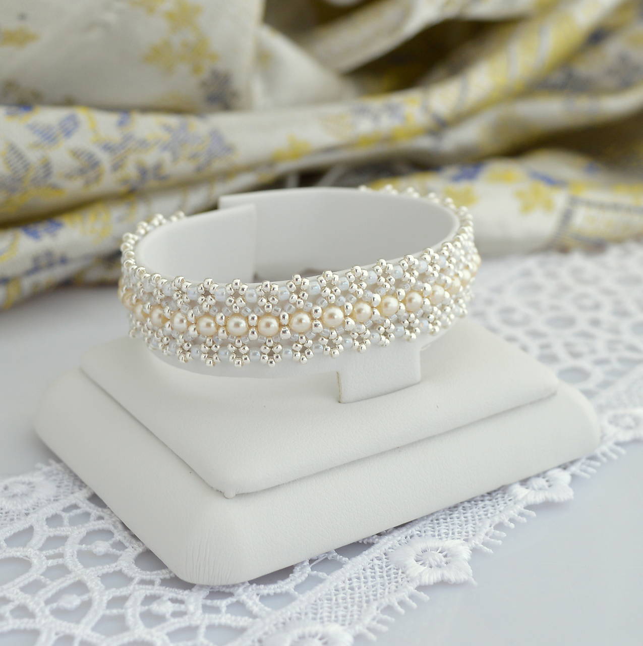 Perlovo - koralkový náramok mini (Ag925)