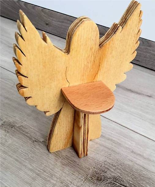 Dekorácie - Anjel so svetielkom (Farebné moridlo podľa vzorkovníka) - 13716904_