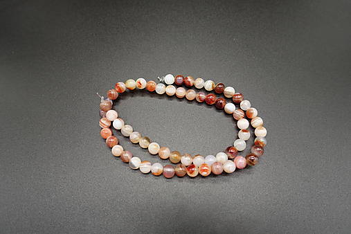 Minerály - Sardonyx 6-8-10-12 (63ks (6mm)) - 13719389_