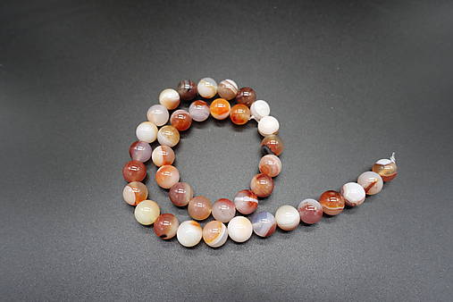 Minerály - Sardonyx 6-8-10-12 (38ks (10mm)) - 13719396_