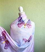 Šatky - Hodvábna šatka Violet - 13721432_