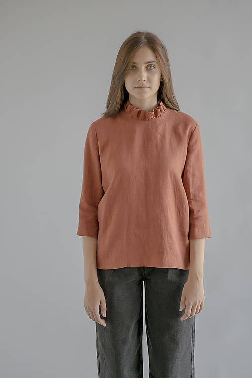 Topy, tričká, tielka - Blouse en Lin - 13722017_