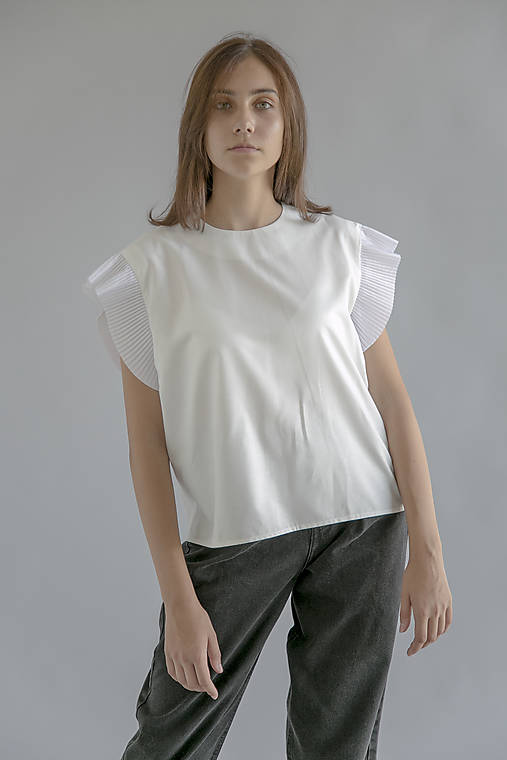 Topy, tričká, tielka - Blouse avec Dentelle - 13722096_
