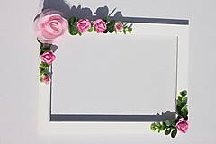 Rámiky - Svadobný dar - rám na svadobnú fotografiu s ružami - 13720364_