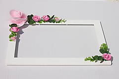 Rámiky - Svadobný dar - rám na svadobnú fotografiu s ružami - 13720366_