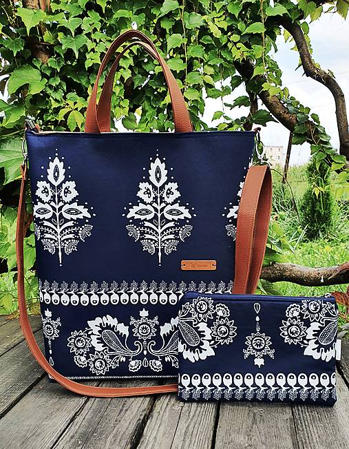 Kabelky - Ľudový set kabelka a taštička - kabelka folk - 13722076_