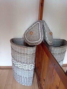 Košíky - Kôš na prádlo rohový vyrobený na mieru - 13720066_