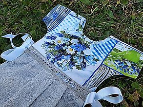 Úžitkový textil - Dekoračný uterák na rúru fialka,margarétky,kocka a srdiečka - 13723943_