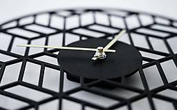 Hodiny - Drevené hodiny na stenu Cube Nox Clock - 13722761_