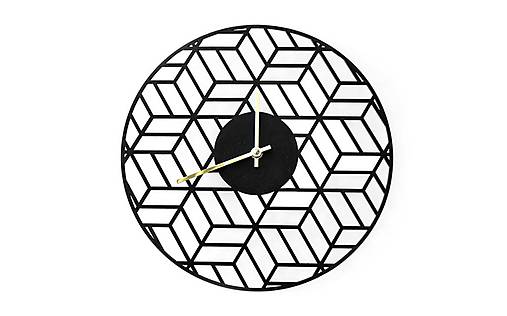 Drevené hodiny na stenu Cube Nox Clock