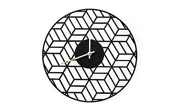 Hodiny - Drevené hodiny na stenu Cube Nox Clock - 13722760_