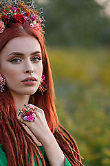 Prstene - Kvetinový prstienok "Frida" - jesenné ruže - 13724320_