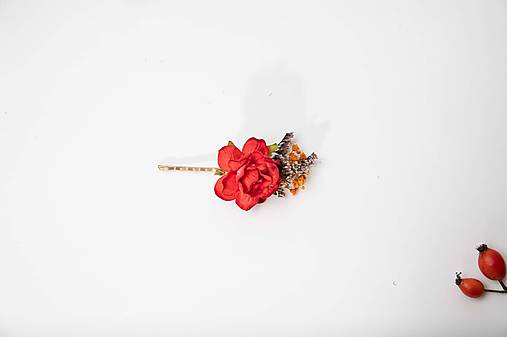 Kvetinové sponky "Frida" - jesenné ruže