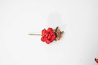 Ozdoby do vlasov - Kvetinové sponky "Frida" - jesenné ruže (Variant B) - 13724422_