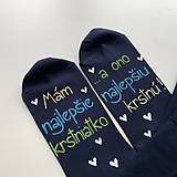 Ponožky, pančuchy, obuv - Maľované ponožky pre najlepšiu /výnimočnú KRSTNÚ - 13723544_