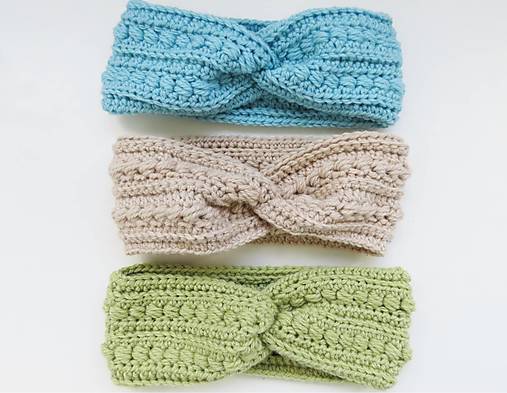 Čiapky, čelenky, klobúky - Čelenky bublinky (vlna+alpaka) - 13727332_