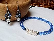 Sady šperkov - Sada- náramok , náušnice/riečne perly - 13725870_