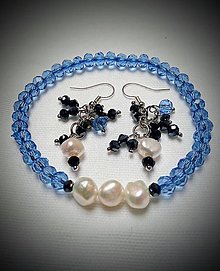 Sady šperkov - Sada- náramok , náušnice/riečne perly - 13725871_