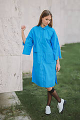 Šaty - Košeľové šaty KIARA (Tyrkysová) - 13726835_
