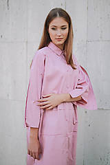 Šaty - Košeľové šaty KIARA (Ružová) - 13726845_
