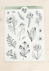Papier - Samolepky - Botanical II. - 13728213_