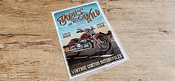 Galantéria - Nažehľovacia nálepka - Vintage Motorcycle - 13729325_
