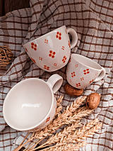 Nádoby - Hrnek bílý Šálek 4puntík oranž - espresso, lungo, cappuccino - 13729834_