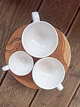 Nádoby - Hrnek bílý Šálek 4puntík oranž - espresso, lungo, cappuccino - 13729849_