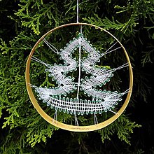 Dekorácie - Paličkovaná vianočná ozdoba - stromček 1 - 13730908_